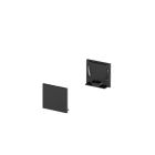 SLV - GRAZIA 20 Endkappe für GRAZIA Aufbauprofil standard, 2 Stk., flache Ausführung, schwarz