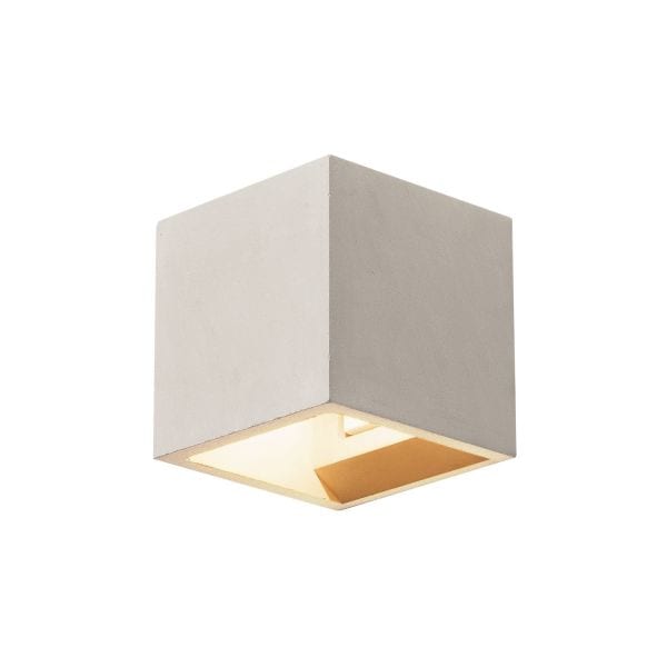 SLV - SOLID CUBE Wandleuchte, QT14, grau, max. 25W