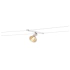 SLV - COSMIC, Lampenhalter für TENSEO Niedervolt-Seilsystem, QR-C51, weiss, schwenkbar, 2 Stück