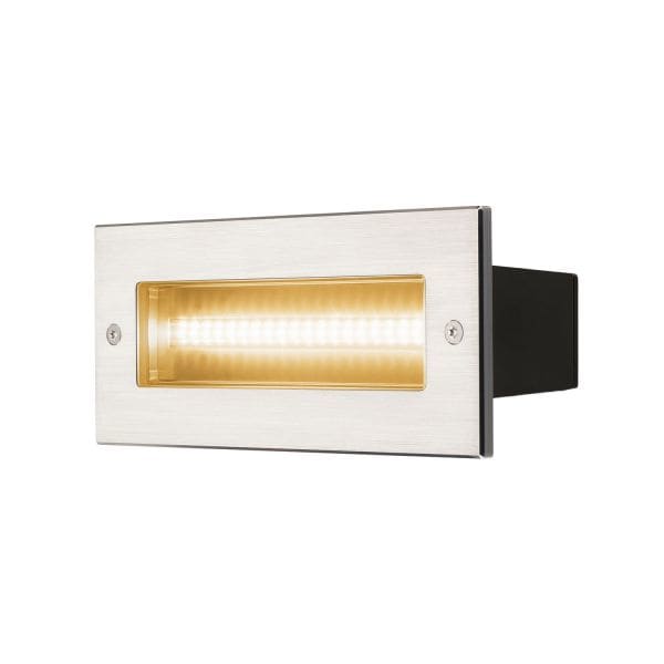 SLV - BRICK, Outdoor Wandeinbauleuchte, LED, 3000K, edelstahl, IP67, 230V, 950lm 10W