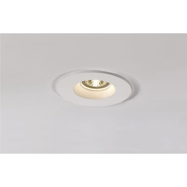 SLV - PLASTRA Downlight, GU10, rund, weisser Gips