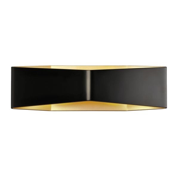 SLV - BIG CARISO LED Wandleuchte 2, schwarz/ messing 2x 9W LED, 3000K