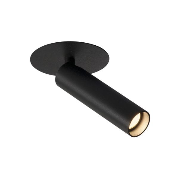 SLV - KARPO 30  Single Spot, Decken- einbauleuchte, Rosette flach, schwarz, 7,5W LED, 3000K,
