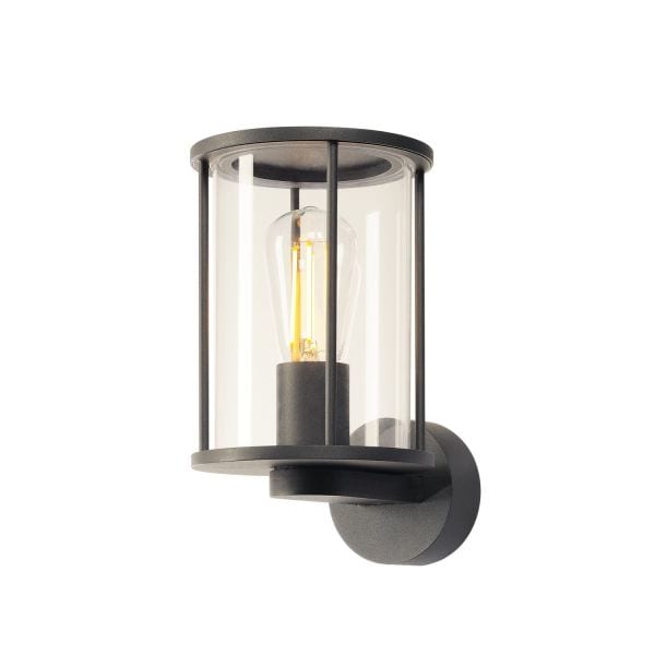 SLV - PHOTONIA Wandleuchte, rund, anthrazit, klares Glas