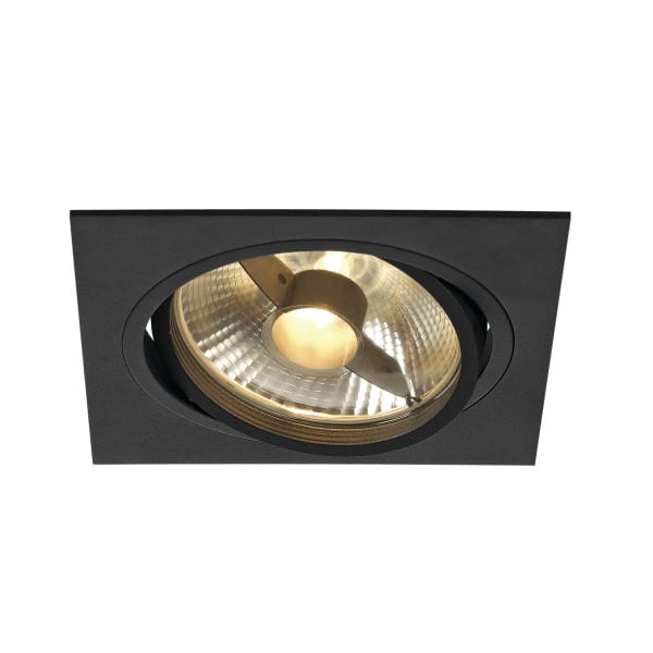 SLV - NEW TRIA ES111 SQUARE Einbau- leuchte, schwarz, GU10, max. 75W, inkl. Blattfedern