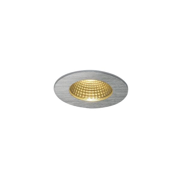 SLV - PATTA-I, Deckeneinbauleuchte, rund, alu-brushed, 38°, 3000K, inkl. Treiber