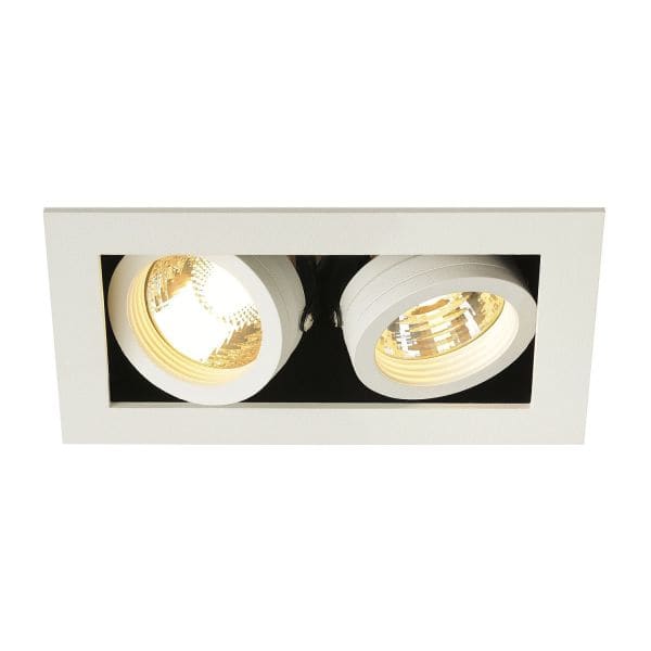 SLV - KADUX 2 GU10 Downlight, eckig, mattweiss, max. 2x50W