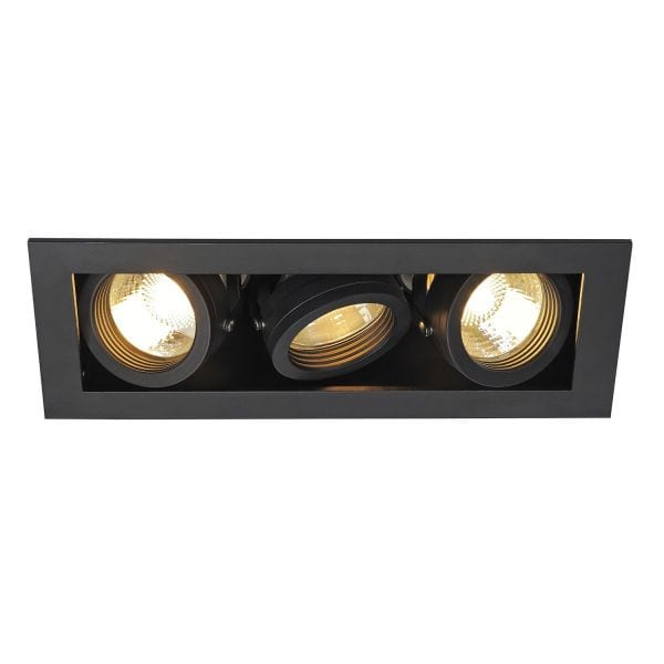 SLV - KADUX 3 GU10 Downlight, eckig, mattschwarz, max. 3x50W