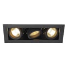 SLV - KADUX 3 GU10 Downlight, eckig, mattschwarz, max. 3x50W