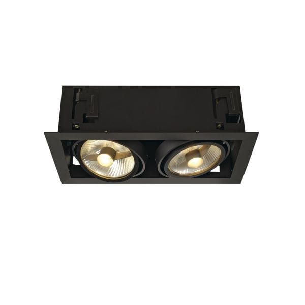 SLV - KADUX 2 ES111 Downlight, eckig, mattschwarz, max. 2x75W