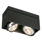 SLV - KARDAMOD SURFACE SQUARE ES111 DOUBLE Deckenleuchte, eckig, schwarz, 2xGU10, max. 2x75W