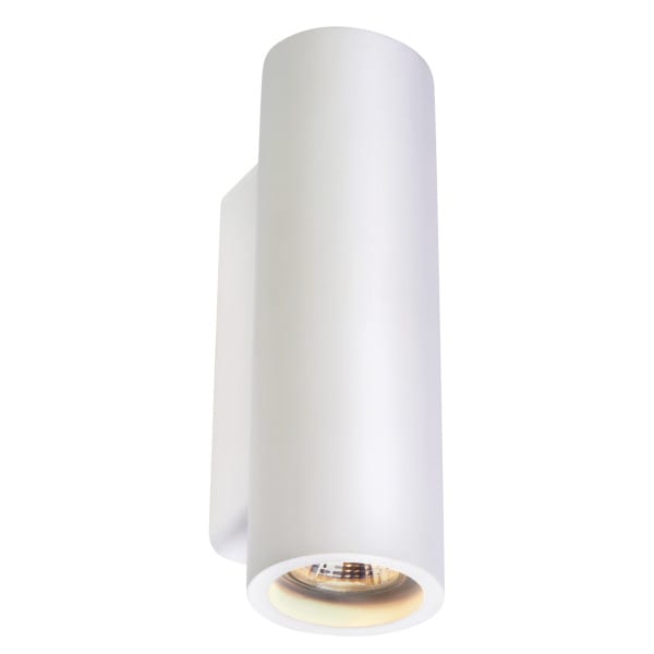 SLV - PLASTRA Wandleuchte, Gips, rund, 2xGU10