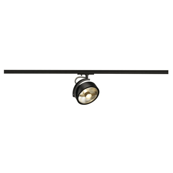 SLV - KALU TRACK QPAR111 Leuchten- kopf, schwarz, inkl. 1P.-Adapter