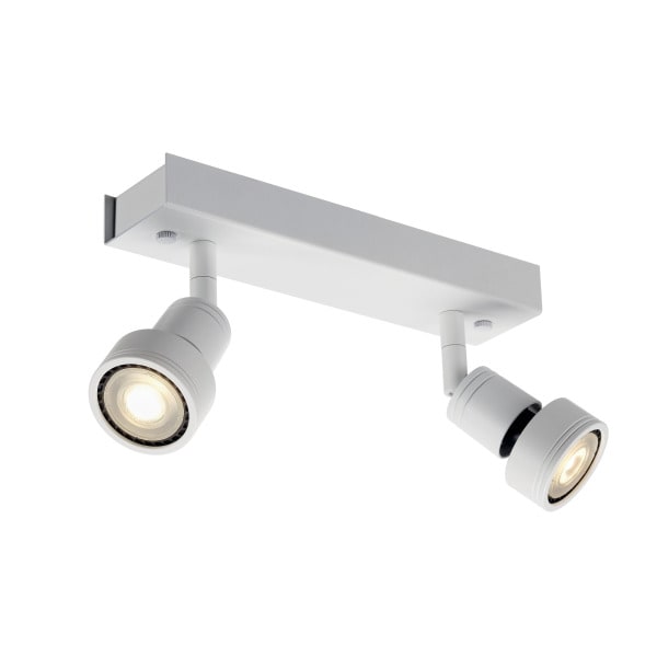 SLV - PURI 2 Deckenleuchte, matt- weiss, 2xGU10, max. 2x50W, mit Decoring