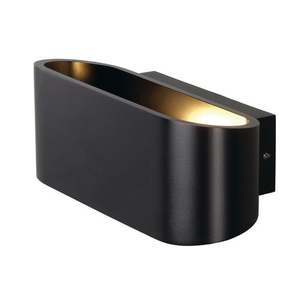 SLV - OSSA R7s Wandleuchte, oval, matt black, R7s 78mm, max. 100W, up/down