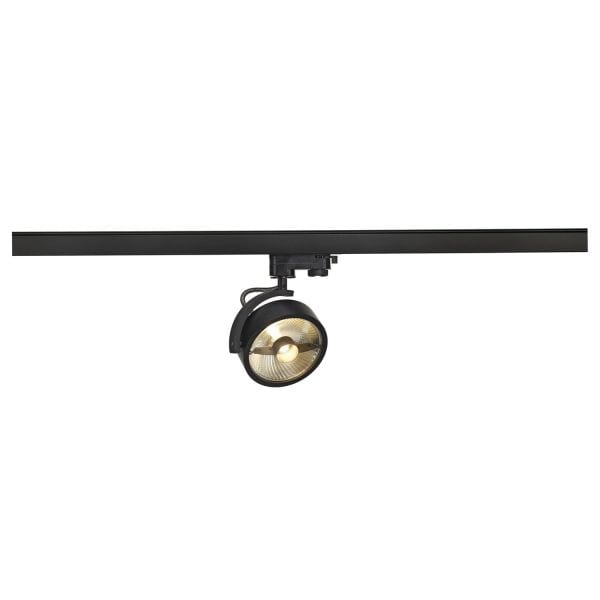 SLV - KALU TRACK QPAR111 Leuchten- kopf, schwarz, inkl. 3P.-Adapter