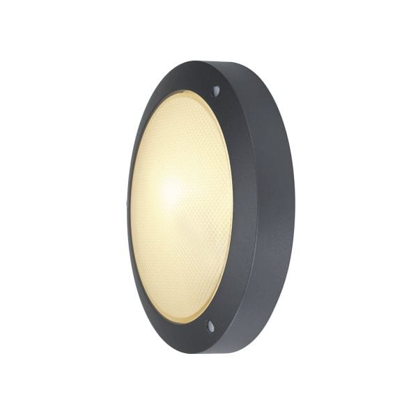 SLV - BULAN Deckenleuchte, rund, anthrazit, E14, max. 60W, satiniertes Glas
