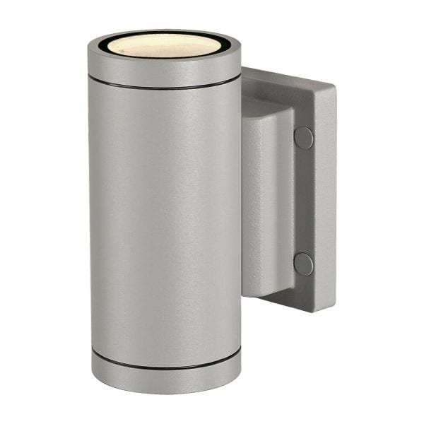 SLV - NEW MYRA UP/DOWN Wandleuchte, silbergrau, 2xGU10, max. 2x35W, IP55