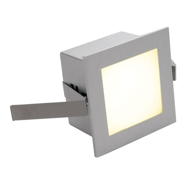 SLV - FRAME BASIC LED Einbau- leuchte, eckig, silbergrau, warmweisse LED