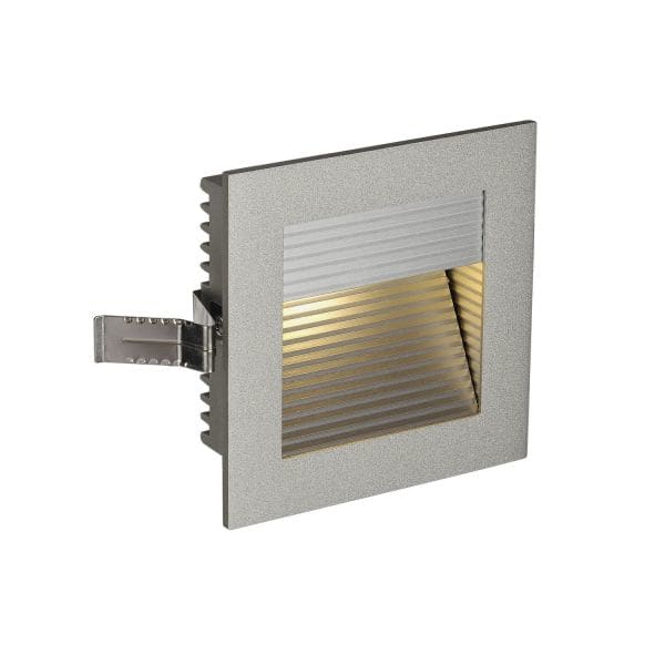 SLV - FRAME CURVE LED Einbau- leuchte, eckig, silbergrau, warmweisse LED