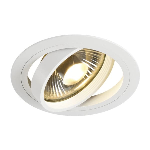 SLV - NEW TRIA ES111 Downlight, rund, mattweiss, max. 75W, inkl. Blattfedern