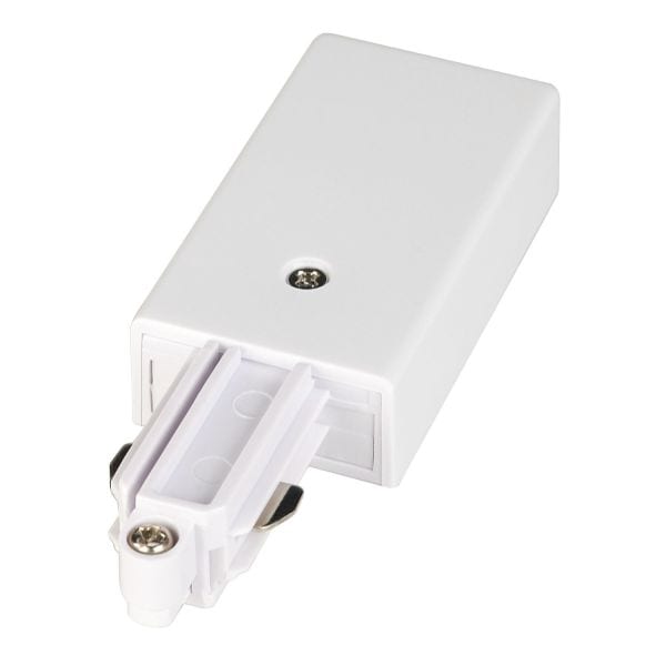 SLV - Einspeiser für 1-Phasen HV-Stromschiene, Aufbauversion weiss, Erde links