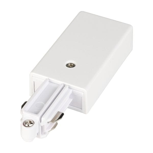 SLV - Einspeiser für 1-Phasen HV-Stromschiene, Aufbauversion weiss, Erde rechts