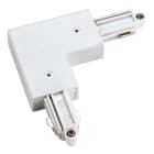 SLV - Eckverbinder für 1-Phasen HV-Stromschiene, Aufbauversion weiss, Erde aussen
