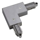 SLV - Eckverbinder für 1-Phasen HV-Stromschiene, Aufbauversion silbergrau, Erde aussen