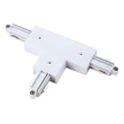 SLV - T-Verbinder für 1-Phasen HV-Stromschiene, Aufbauversion weiss, Erde aussen, links
