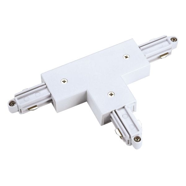 SLV - T-Verbinder für 1-Phasen HV-Stromschiene, Aufbauversion weiss, Erde aussen, rechts