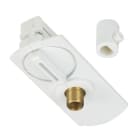 SLV - 1-Phasen Pendelleuchtenadapter weiss, inkl. Zugentlastung und Gewindestück
