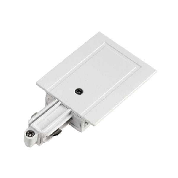 SLV - Einspeiser für 1-Phasen HV-Stromschiene, Einbauversion weiss, Erde links