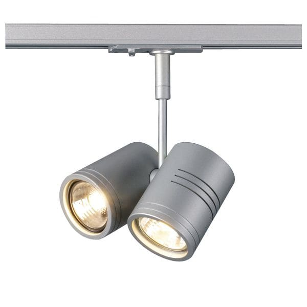 SLV - BIMA II Leuchtenkopf, silbergrau, 2xGU10, max. 50W, inkl. 1P.-Adapter