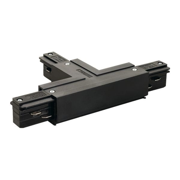SLV - EUTRAC T-Verbinder mit Einspeisemöglichkeit, Erde links, schwarz