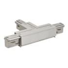 SLV - EUTRAC T-Verbinder mit Einspeisemöglichkeit, Erde links, silbergrau