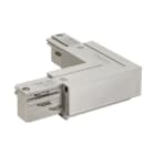 SLV - EUTRAC L-Verbinder mit Einspeisemöglichkeit, Erde aussen, silbergrau