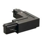 SLV - EUTRAC L-Verbinder mit Einspeisemöglichkeit, Erde innen, schwarz