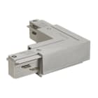 SLV - EUTRAC L-Verbinder mit Einspeisemöglichkeit, Erde innen, silbergrau