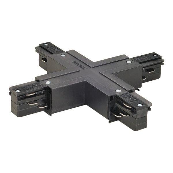 SLV - EUTRAC X-Verbinder mit Einspeisemöglichkeit, schwarz