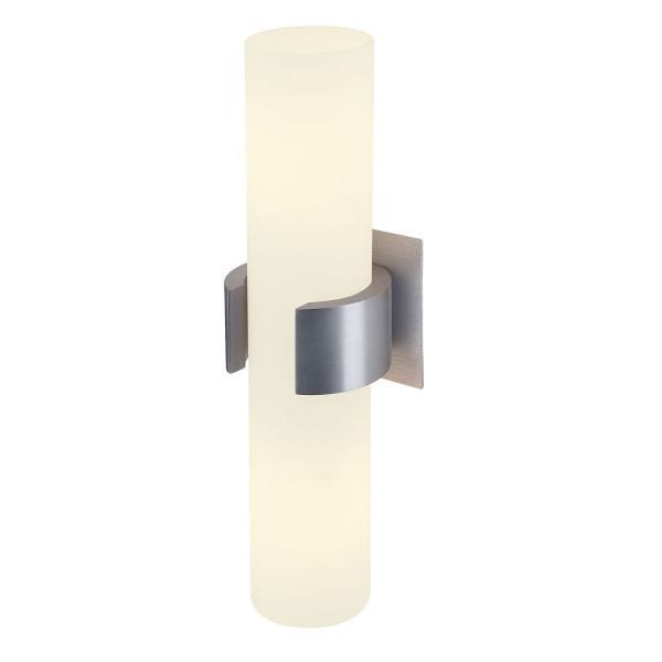 SLV - DENA II Wandleuchte, alu brushed, Glas teil- satiniert, 2xE14, max. 40W