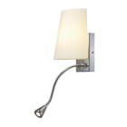 SLV - COUPA FLEXLED Wandleuchte, chrom, satiniertes Glas, 1xG9 max. 40W, 3W LED, 3000K