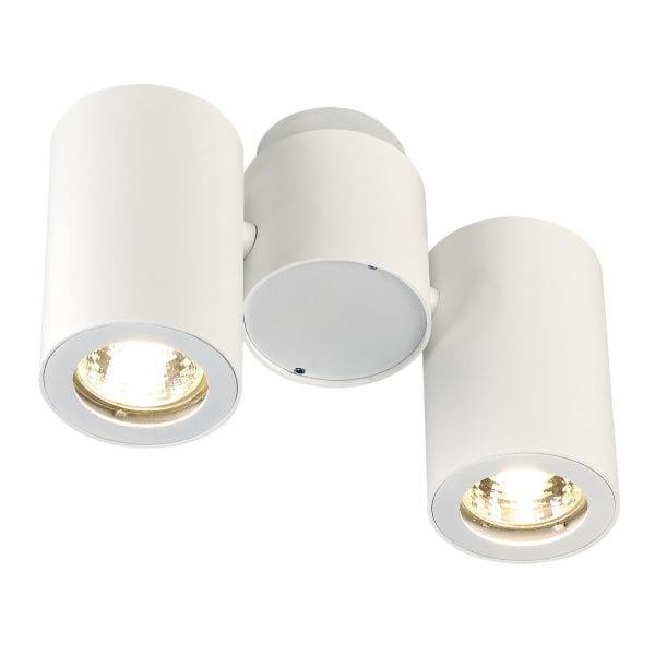SLV - ENOLA_B SPOT II Wand- und Deckenleuchte, weiss, 2xGU10, max. 2x50W