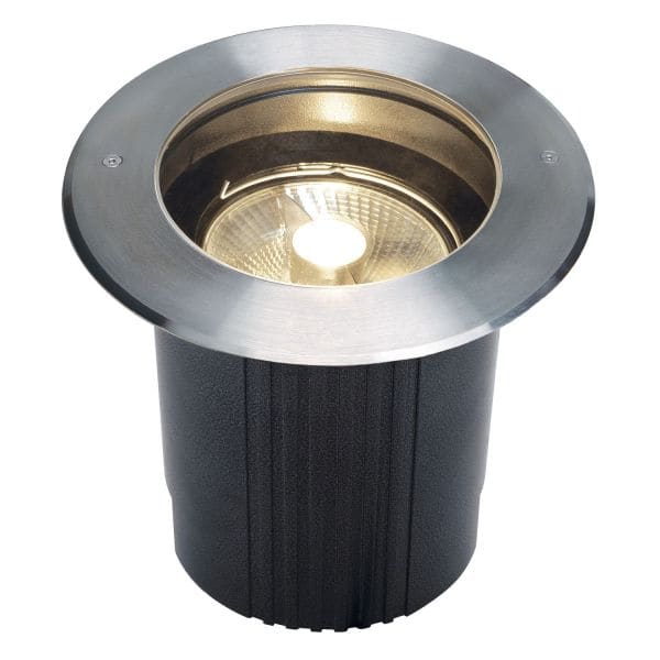 SLV - DASAR ES111 Bodeneinbau- leuchte, rund, Edelstahl 316, max. 75W, IP67