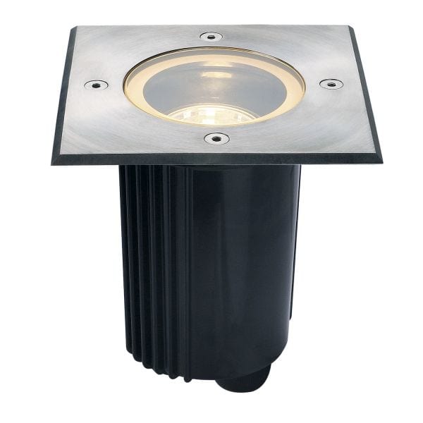 SLV - DASAR 80 QPAR51 Bodeneinbauleuchte, eckig, Edelstahl 316, max. 35W, IP67