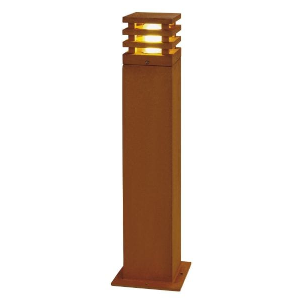 SLV - RUSTY SQUARE 70 Aussenleuchte, stahl gerostet, E27 ESL, max. 11W, IP55