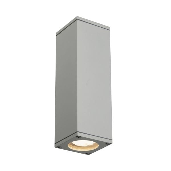 SLV - THEO UP/DOWN OUT Wandleuchte, eckig, silbergrau GU10, max. 2x35W