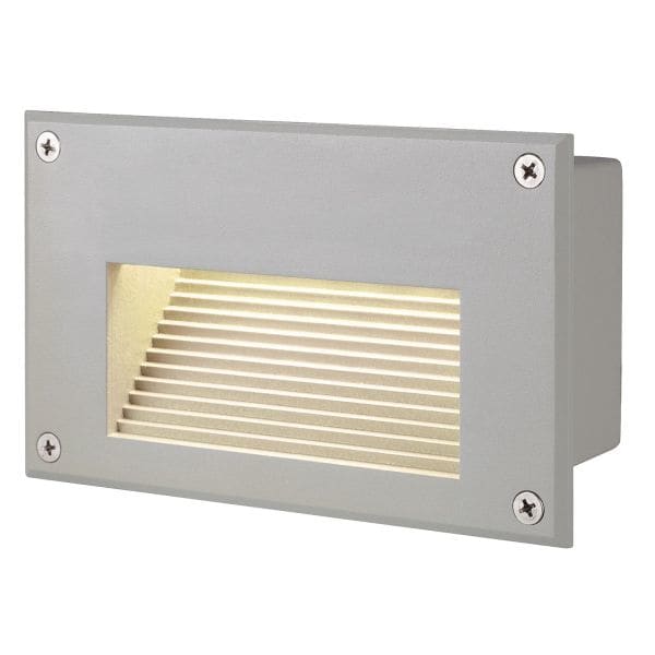 SLV - BRICK LED DOWNUNDER Wandleuchte, rechteckig, silbergrau, warmweisse LED
