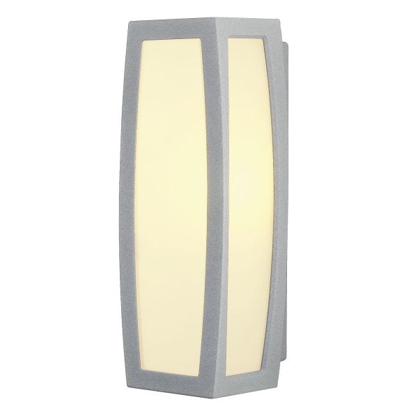 SLV - MERIDIAN BOX Aussenleuchte, silbergrau, E27, max. 25W