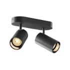 SLV - ASTO TUBE, Deckenaufbauleuchte, zylindrisch, GU10, 2x max. 10 W, schwarz